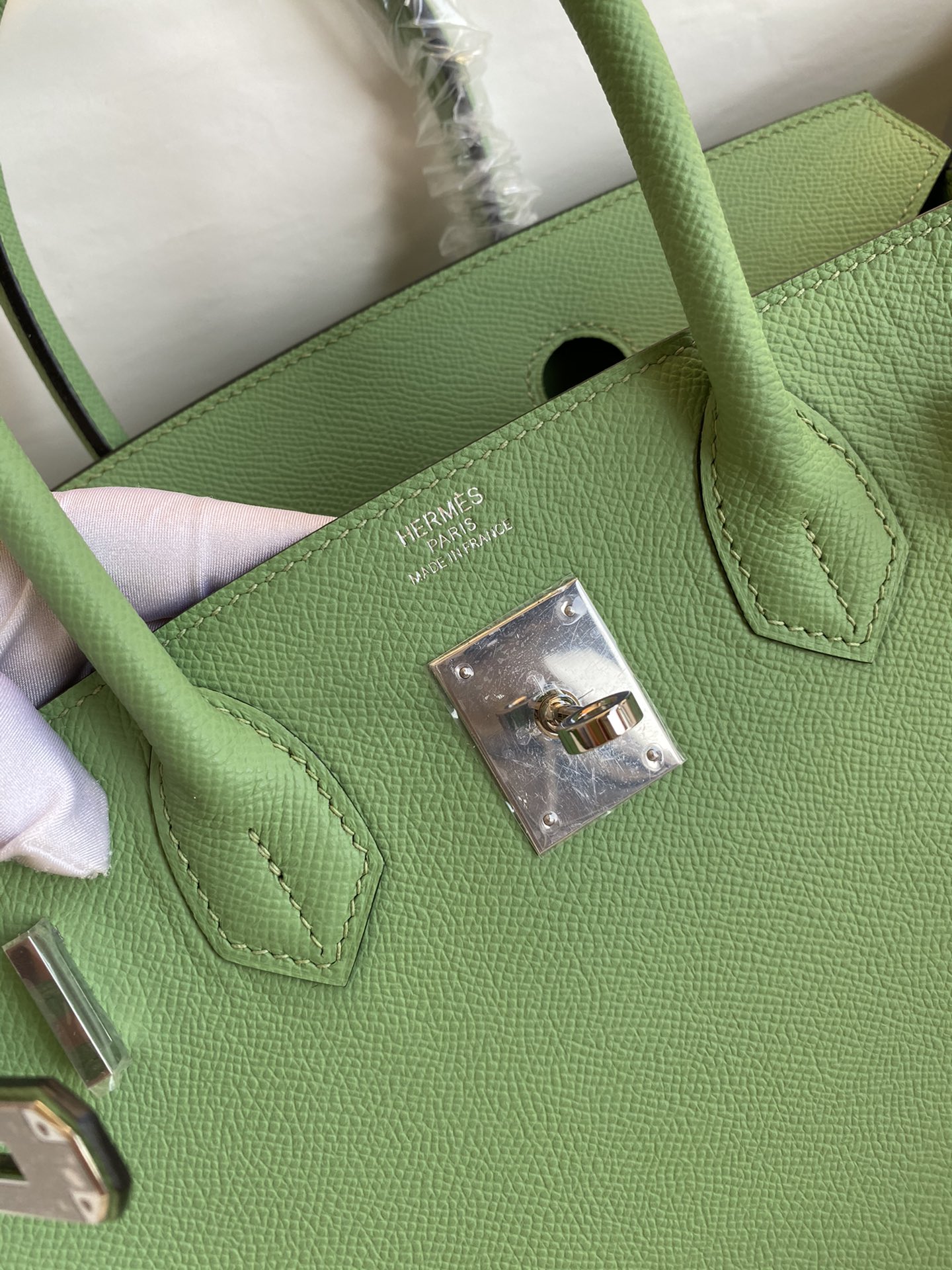 Hermes Birkin 35CM Epsom Leather Handbag Green Kiwi